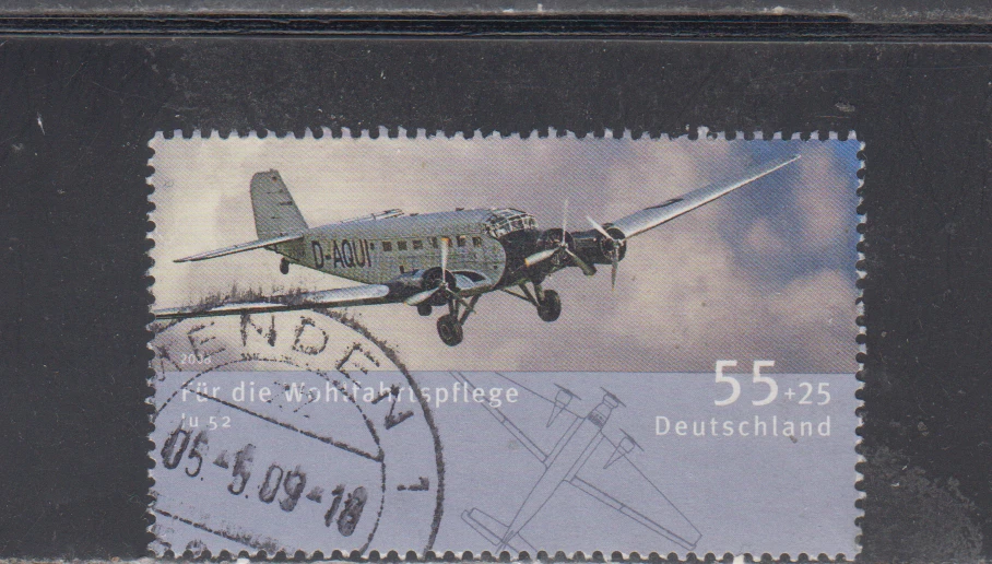 GERMANY :  2008 - USED  - SCOTT # B1003  SEMI POSTAL / PLANES - Image 1 of 1