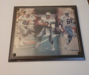 VTG Dallas Cowboys The Team of the 90’s Plaque Troy  Aikman Emmitt Smith  Irvin 