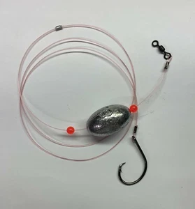 8oz. Modified Grouper Rig 9/0 Circle Hook 48" 100# Yo-Zuri Super Fluro TopKnot - Picture 1 of 2