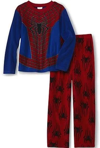 Spiderman 2 piece Sleepwear set Size S 6-7 8 M boys Pajamas New Flannel  - Picture 1 of 1