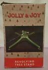 Revolving Christmas Tree Stand Vintage Jolly & Joy Working, Instructions Incl.
