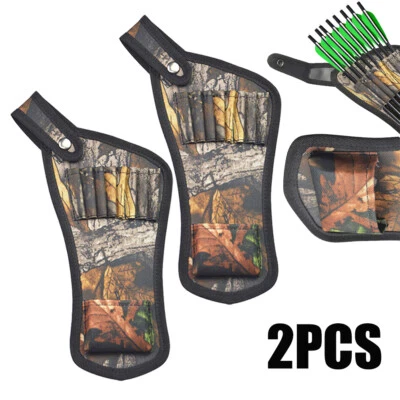2PCS Archery Crossbow Arrow Quiver Bag Holder Pouch 8 Holes Waist Hip Belt - Image 1 of 4