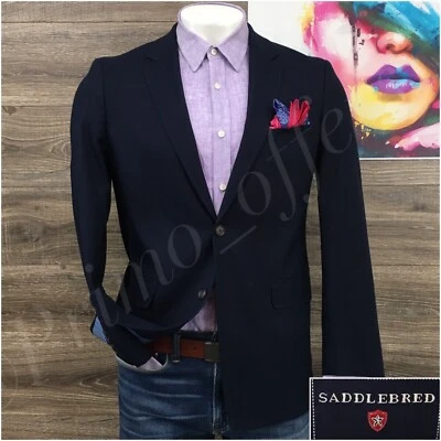 Blazer de hombre Saddlebred abrigo deportivo chaqueta informal de dos botones talla 38R trajes de algodón Foto 1 de 4
