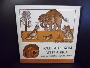 Folk Tales From West Africa 10 Inch VG+ Storytelling by Harold Courlander - Foto 1 di 2