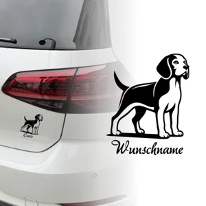 Auto Aufkleber | Beagle | Personalisiert | Versch. Farben / Größen | Sticker 143 - Bild 1 von 2
