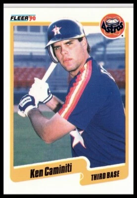 1990 Fleer #225 Ken Caminiti Houston Astros - Image 1 of 2