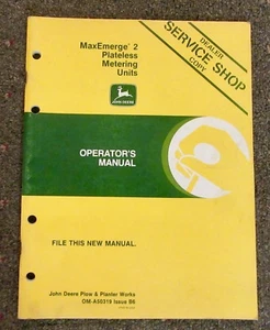John Deere MaxEmerge 2 plattenlose Dosiereinheiten Bedienungsanleitung (OM-A50319) - Bild 1 von 3