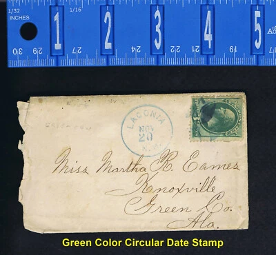 Bluish-Green CDS, US #158 on Laconia, NH Cover to Knoxville, AL - Postal History - Image 1 of 2