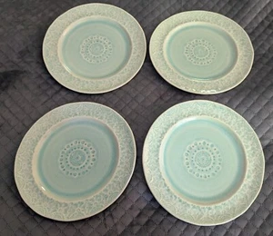 Anthropologie Old Havana Salad Plates, Mint Green 8.25" Set Of 4 - Picture 1 of 12