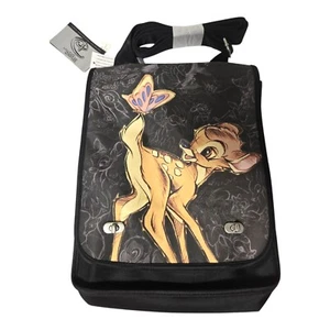 New Vntg Disney Store Bambi Black Messenger Bag Purse - Picture 1 of 4