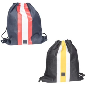 Urban Classics Bolsa De Gimnasio A Rayas Mochila Navy Rojo Blanco UC - Picture 1 of 6