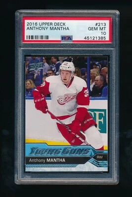 2016 Upper Deck Young Guns #213 Anthony Mantha PSA 10 GEM MINT RC - Image 1 of 2