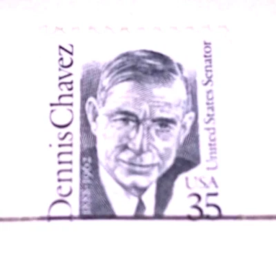 Dennis Chavez - 美国 参议员 - 1991 年 22 克拉金色复制品邮票 - 黄金复制品 — 第 1/4 张图片