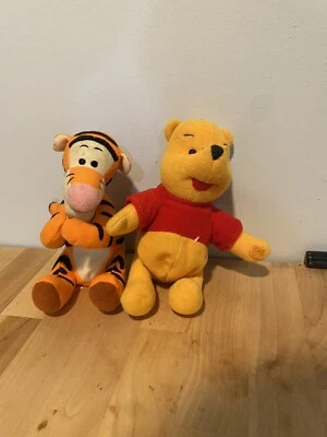 Pooh and Tigger Mini Plush by Mattel, Inc 1997 Holding Hands - Image 1 of 3