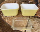 2  And 1 Lid VTG  PUREX Yellow SMALL Dishes storage 1.5 Cup, MCM 501 B. USA MADE