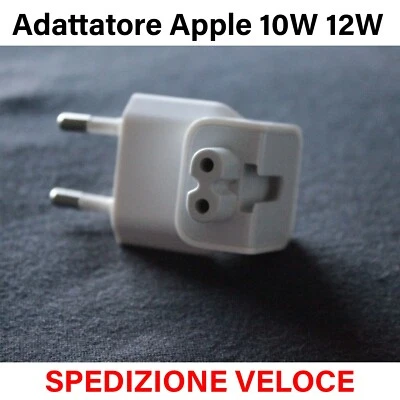 Adattatore spina europea EU per alimentatore Apple ipad ipod 10W 12W mac - Immagine 1 di 3