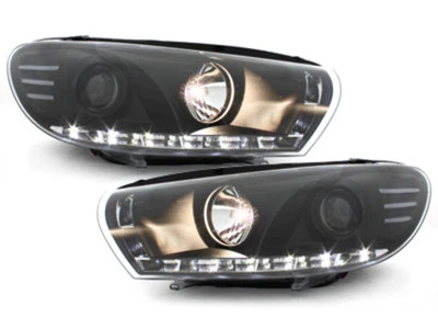 VW Scirocco 3 Scheinwerfer LED Tagfahrlicht schwarz+europw. Zulassung SWV33LGXB - Bild 1 von 4