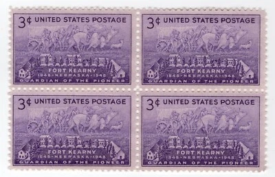 Scott #970 Fort Kearny Block of 4 Stamps - MNH - Image 1 of 2