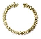 14K Yellow Gold 210Ct Round Diamond S Link Tennis Bracelet 18G 6 1 2 Vintage