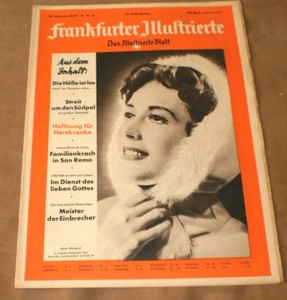 Frankfurt Illustrated, 31 January, 1953, cover, SENTA WENGRAF