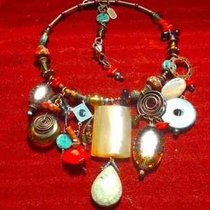 Natural Stone vintage choker necklace - Picture 1 of 1