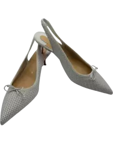 *NEW* Christian Louboutin HALL SLING PUMP Perforated Leather Heels - Picture 1 of 10