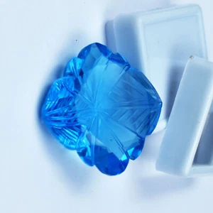 Blue Topaz Square Cushion Cut 56.50 Ct CERTIFIED Natural Loose Gemstone - Picture 1 of 11