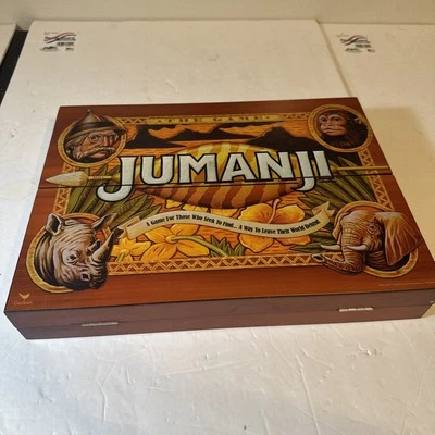 Jumanji The Game Wooden Box COMPLETE Cardinal 2017 Family Kids Movie Book - Image 1 of 4