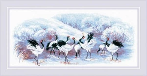 Riolis Japanese Cranes Counted Cross Stitch Kit - Picture 1 of 1