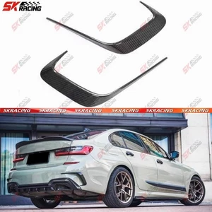 Forged/Carbon Fiber Rear Bumper Splitter Fins For BMW 3 Series G20 M-sport 19-22 - Picture 1 of 25