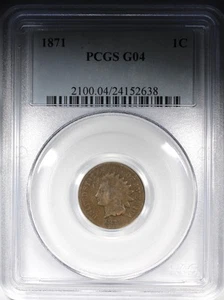1871 Indian Head Cent PCGS G4 Low Ball Better Date 1c - Picture 1 of 4