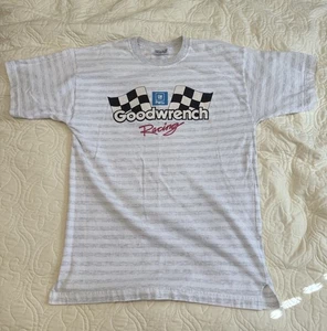 GOODWRENCH RACING GM MEN’s VINTAGE SHIRT XL Striped GRAY NASCAR 90’s - Picture 1 of 8