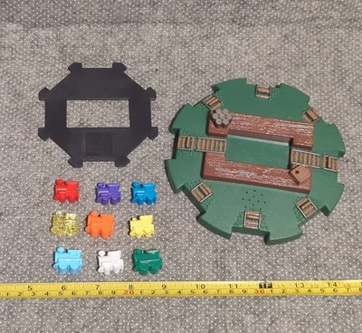 Fundex Mexican Game Hub w/ Electronic Locomotive Sound & Light + 9 Train Pcs Lot - Image 1 of 4