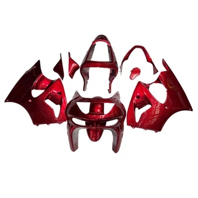 Candy Red Fairings Body Kit For Kawasaki Ninja ZX6R 1998 1999 Injection Bodywork Foto 1 de 4