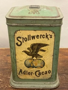 Scatola in latta Stollwerck’s ADLER Cacao KOLN-Germany  1900 - Foto 1 di 4