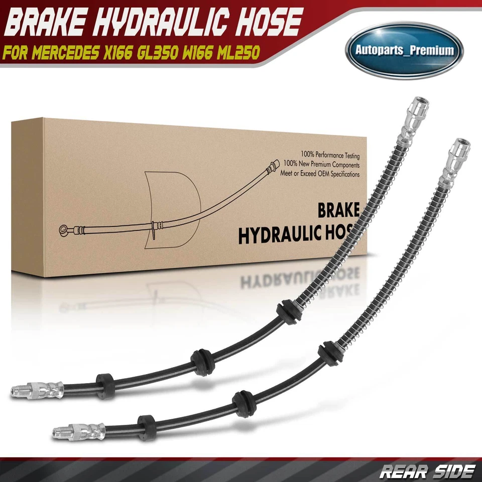 Manguera hidráulica de freno trasero derecho y derecho 2 piezas para Mercedes-Benz X166 GL350 W166 ML250 Foto 1 de 4