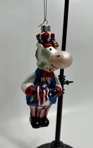 Christmas Political Gifts Glass Blown Ornaments Democratic Donkey - Picture 1 of 3