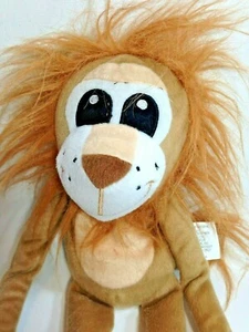 Idea Nuova Plush Lion Brown Soft Floppy Stuffed Animal Long Legs Embroidered 15" - Picture 1 of 8