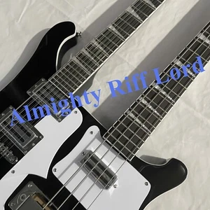 12+4 Double Neck Electric Bass Chrome Hardware Fixed Bridge Free Ship - Zdjęcie 1 z 10