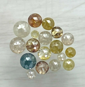 Natural Diamond 1.75Ct 18Pcs Lot 1.5 - 3.4mm Yellow Mix Color Round Tambuli Cut