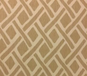 KRAVET PROFIL SAND BEIGE MODERN DIAMANT LEINEN MIT RÜCKSEITENSTOFF BTY 54"W - Bild 1 von 6