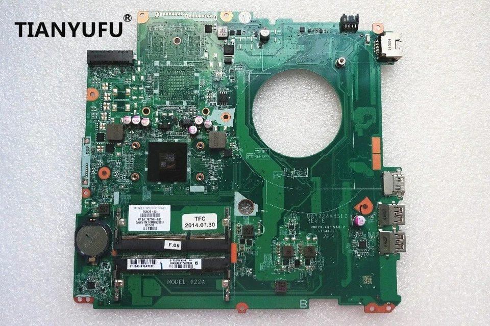 Carte Mère MOTHERBOARD Pour HP Pavilion 17-F080NO - 763423-501 ProtectSmart - Photo 1/1