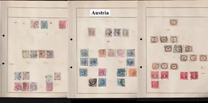 1860s - 1920s Eastern Europe 540 Used MH stamps strips blocks on Homemade Pages - Picture 1 of 19