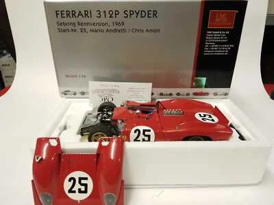 CMC M-095 Ferrari 312P Spyder #25 Andretti - Amon Sebring 1969 1/18 RARE - Immagine 1 di 3
