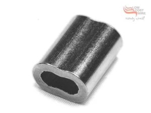NP Copper SWAGES for 0.8 - 1.2mm Stainless rope BALUSTRADE CLAMP FERRULE - Picture 1 of 4