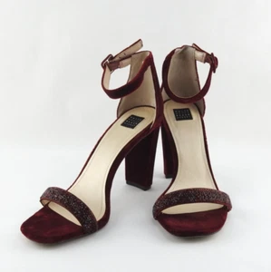 Scarpe donna 10 M White House Black Market rosa bordeaux scamosciate cinturino alla caviglia tacco - Foto 1 di 13