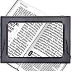 3X Full Page Magnifying Glass Reading Magnifier with 6 LED Lights Handheld 