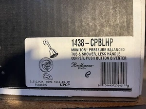 Delta 1438-CPBLHP LAHARA Monitor Chrome/BrassTub/Shwr Faucet (Handles Sold Sep) - Picture 1 of 1