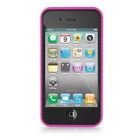  iLuv Flex-Trim TPU Jelly Frame for iPhone 4 Series - Pink 