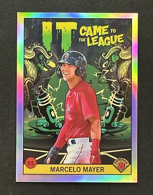 2022 Bowman Chrome MARCELO MAYER IT CAME TO THE LEAGUE #ICFL-3 RED SOX PROSPECT - Image 1 of 2